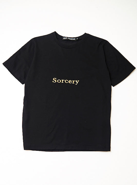 Vinti Andrews Sorcery Embroidered Black T-Shirt