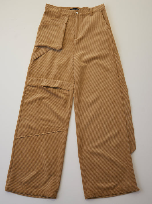 Vinti Andrews Loose Trousers Beige Cord