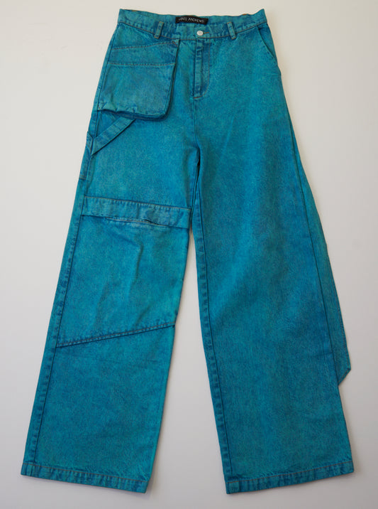 Vinti Andrews Loose Trousers Over Dyed Green
