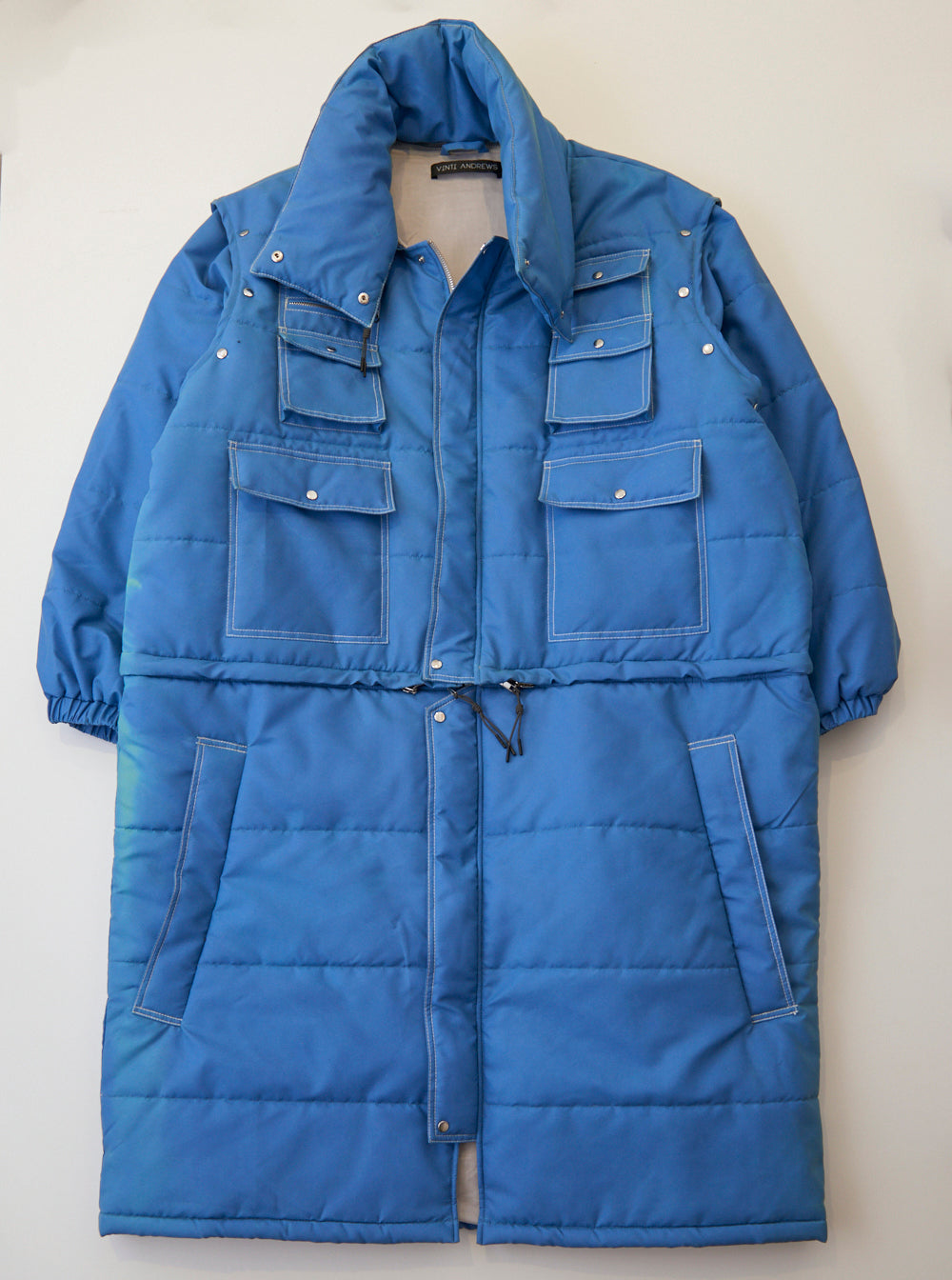 Vinti Andrews Detachable Puffer Coat Heat Sensitive Blue