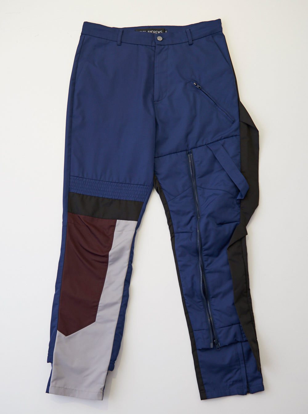 Vinti Andrews Zips Trousers Poly Navy Mix