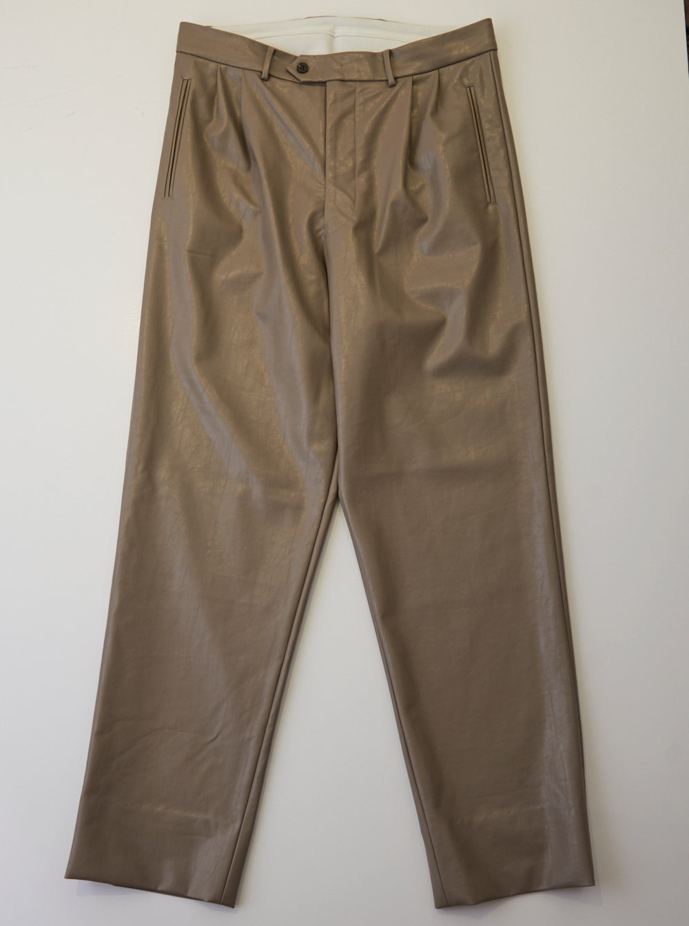 Vinti Andrews Tailor Trousers Faux Leather Grey