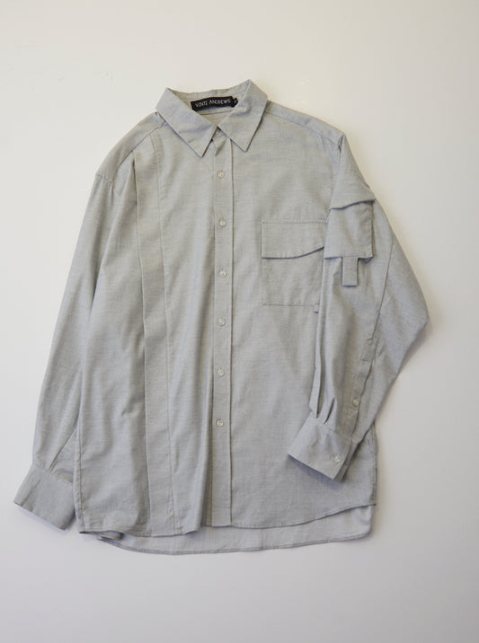 Vinti Andrews Arm Pocket Shirt Light Grey