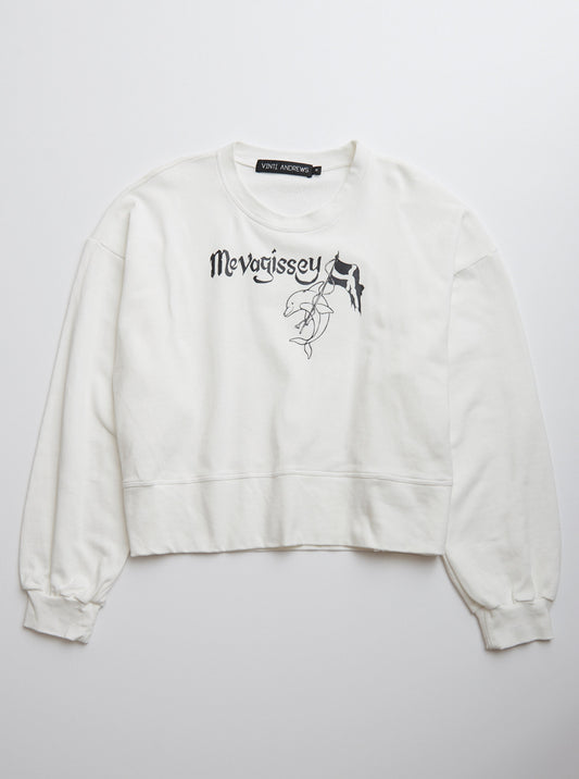 Vinti Andrews Dolphin Print Sweatshirt Ivory