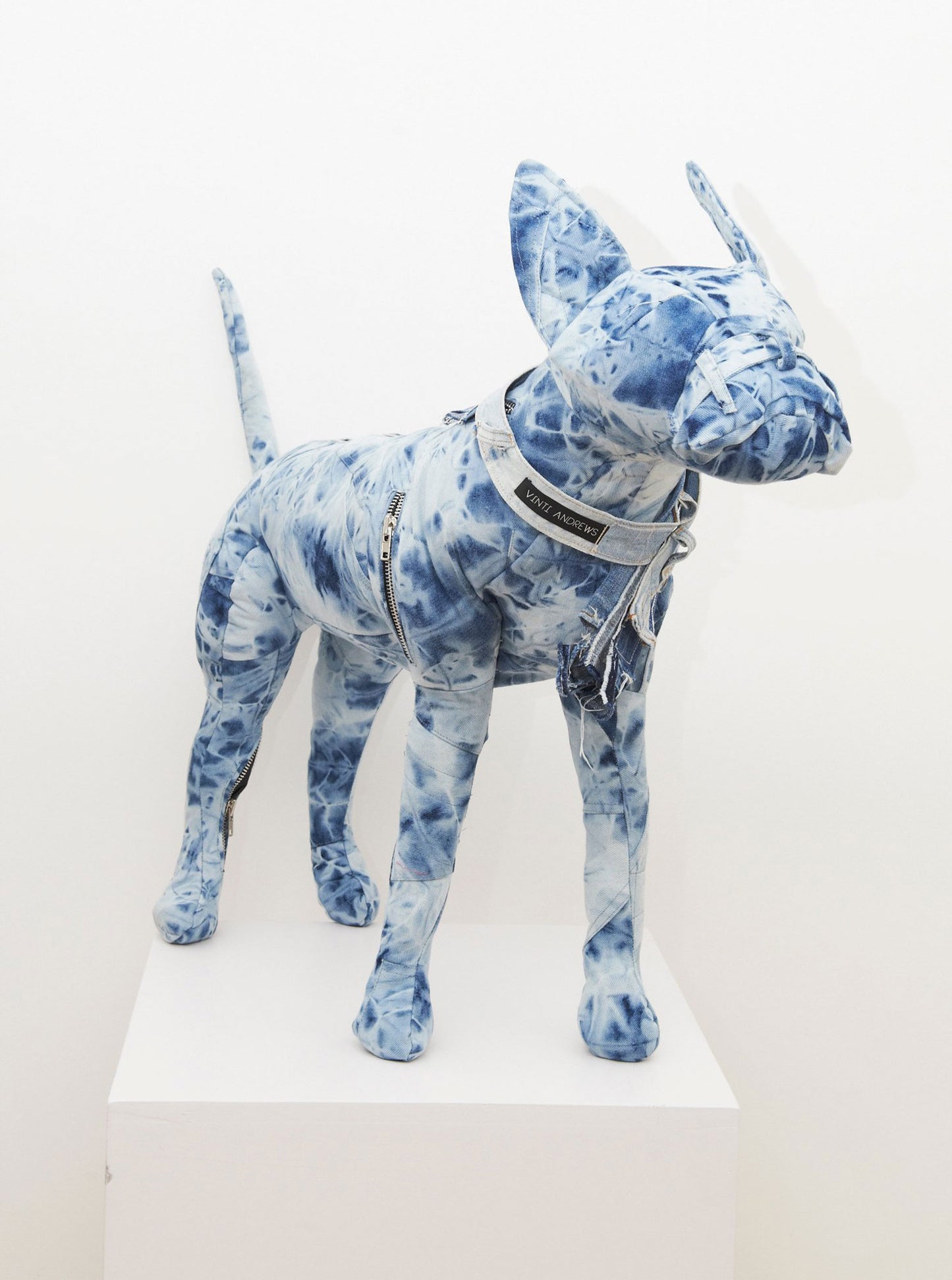 Vinti Andrews Batik Denim Dog