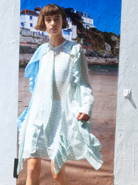 Vinti Andrews Frill Asymmetric Dress
