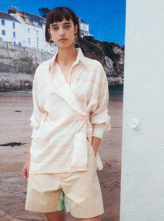 Vinti Andrews Tie Dye Wrap Shirt